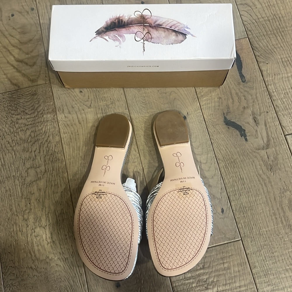 Silver Metallic Sandal - image 4